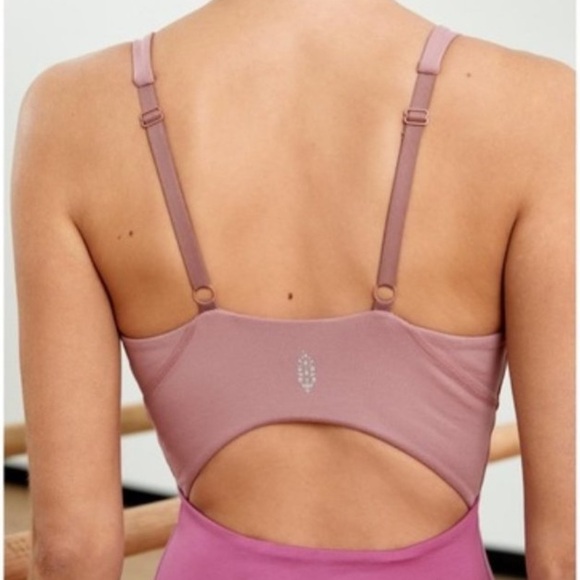 FREE PEOPLE FP MOVEMENT Total Triumph Two Tone One Piece Romper Playsuit Onesie - Picture 3 of 9